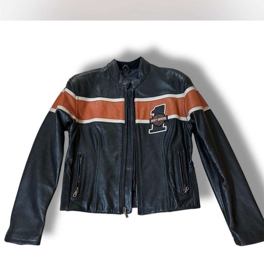 Harley-Davidson Black and Brown Leather Jacket